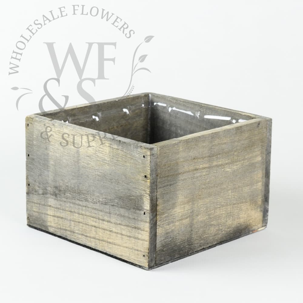 4" Wood Planter Box - Gray
