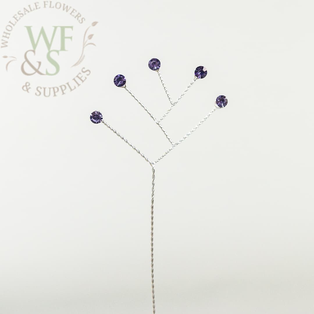 Rhinestone Quintet-Amethyst 12 pcs. per package