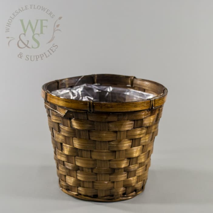 Round Tapered  Wicker Basket 6.5"