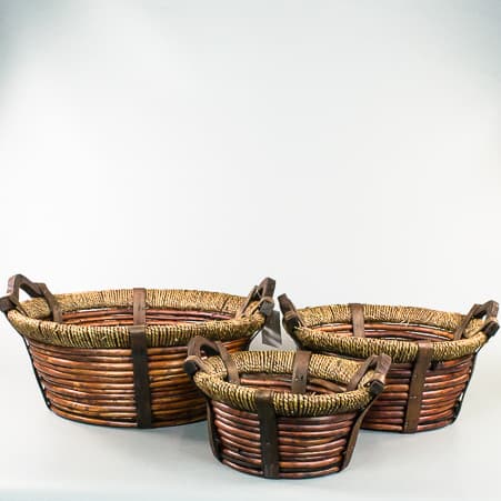 Wired Twig Flower Pot Vase Container  Set of 3