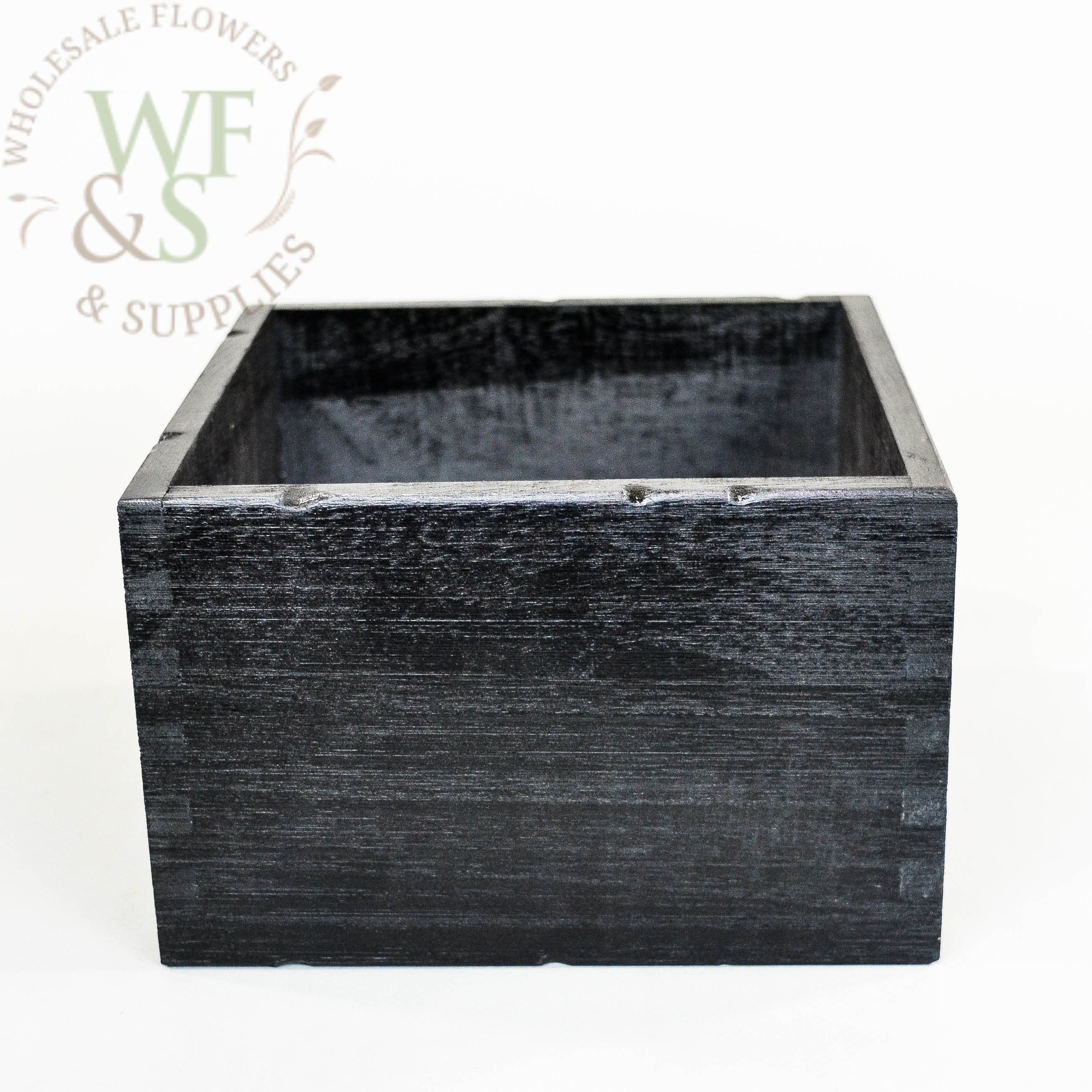 Square Wooden Black Container 