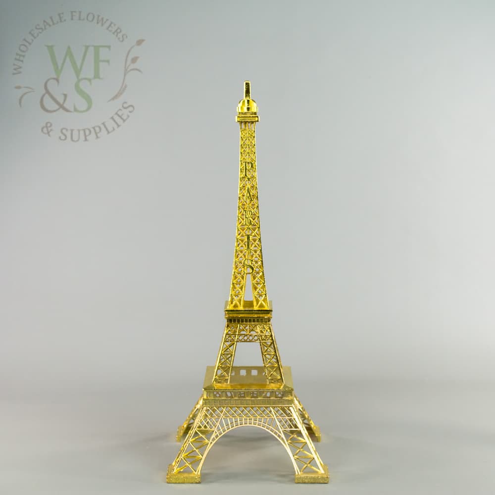 Mini Metal Eiffel Towers Gold- 15" - View 1