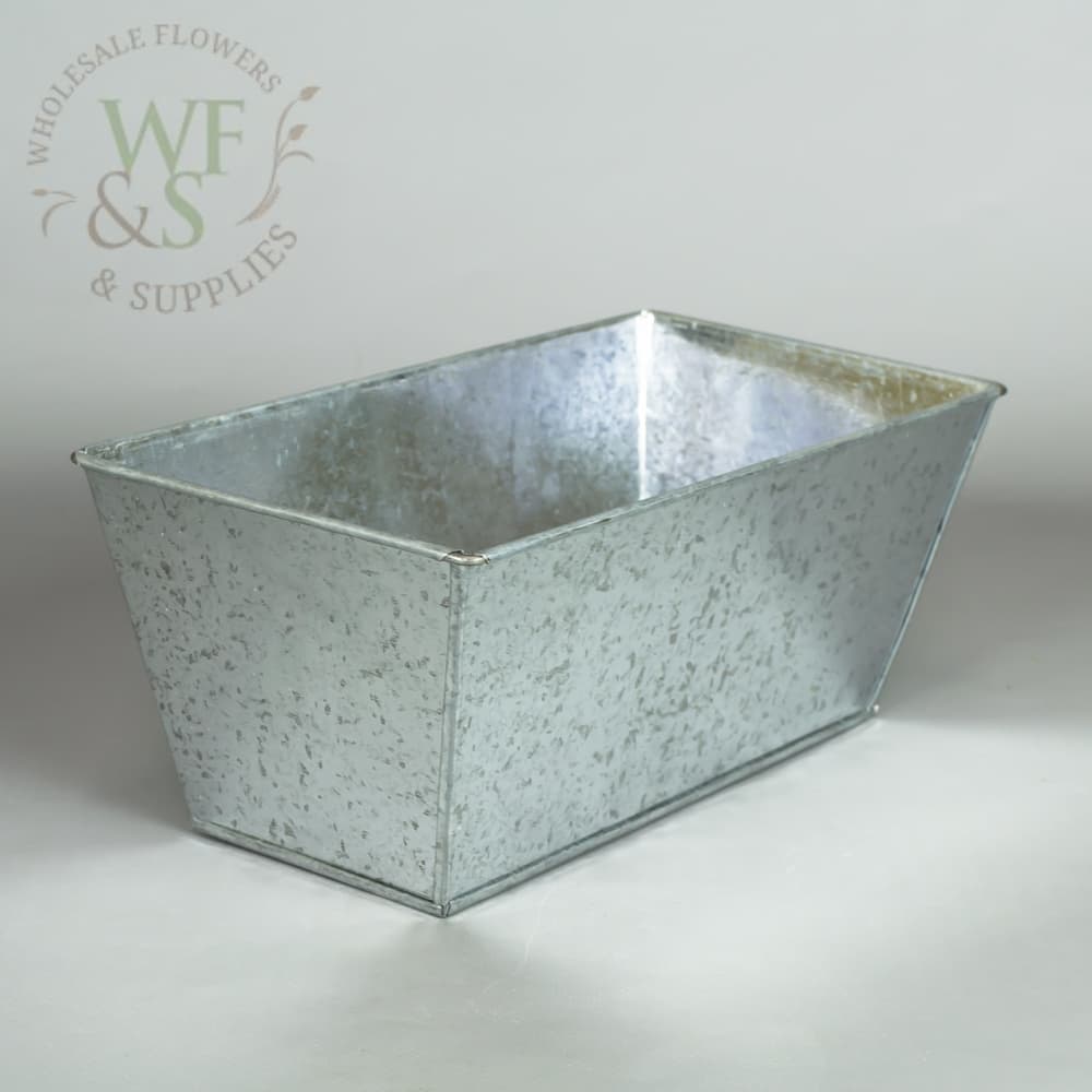 4.2" Galvanized Rectangle Metal Planter