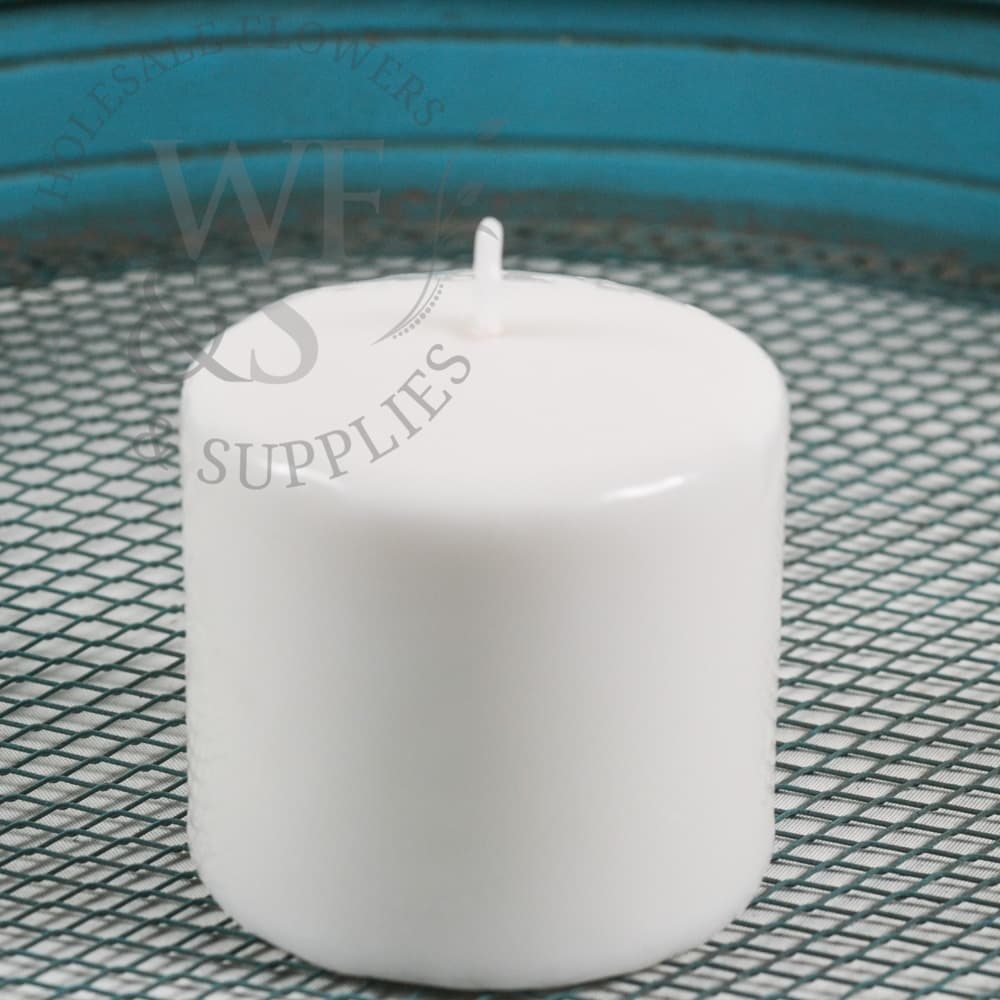 3" White Pillar Candles 