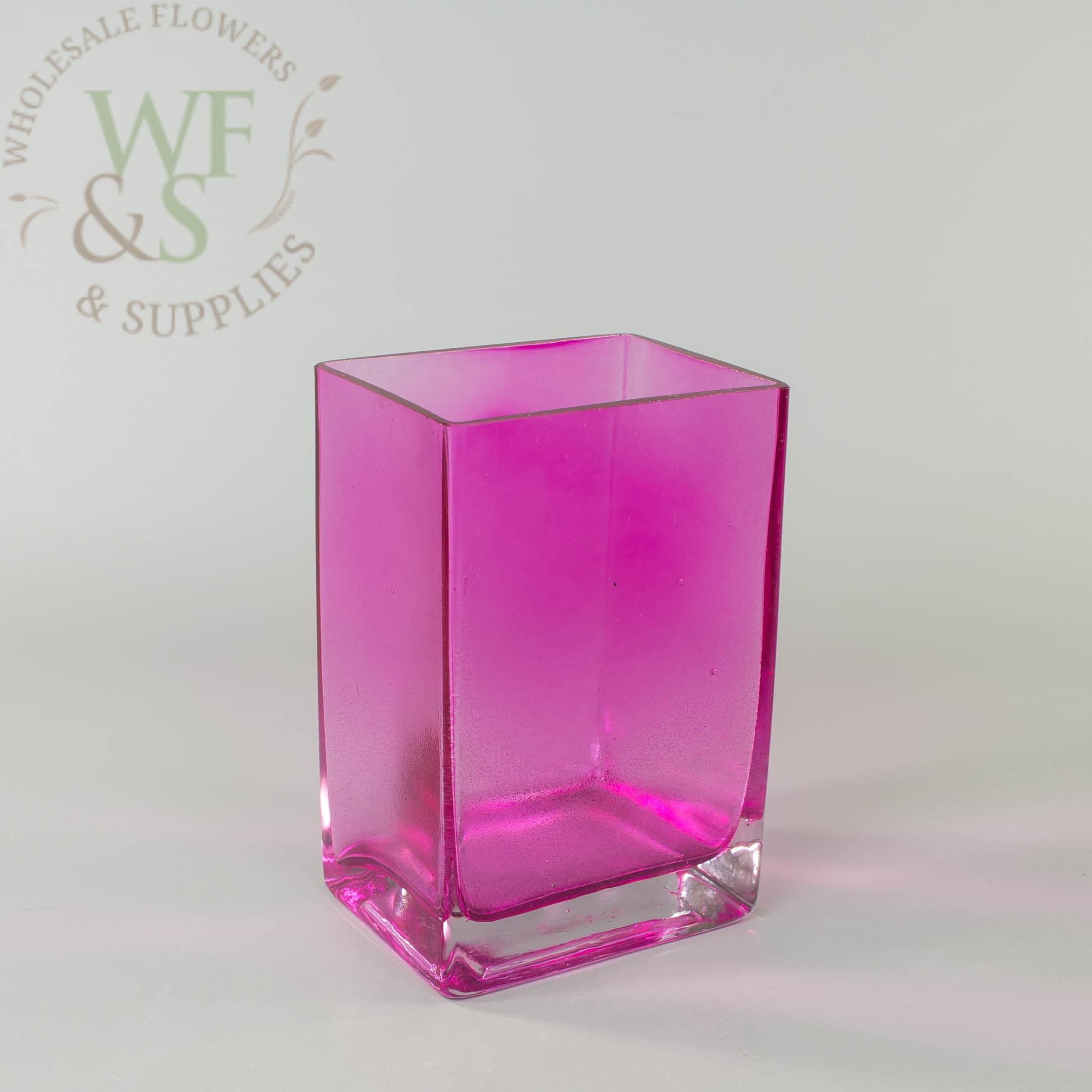 6" Tall Pink Glass Vase