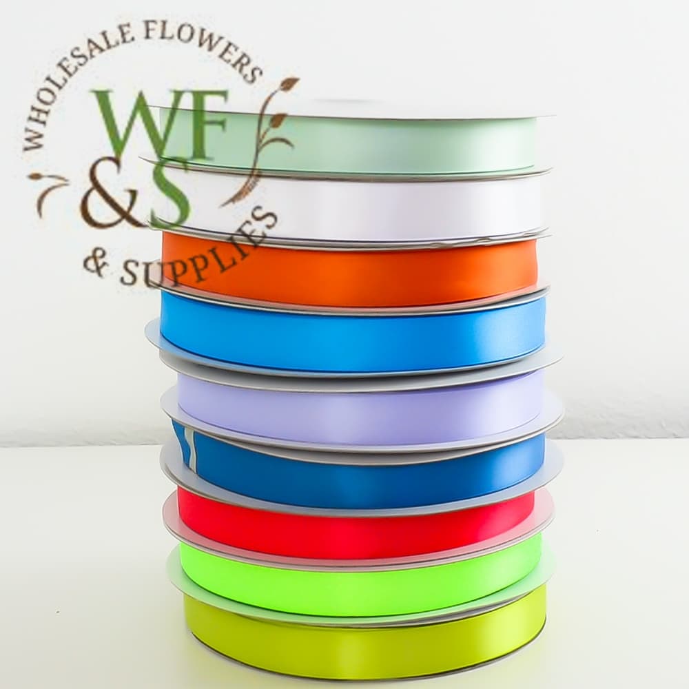 Poly-Satin Ribbon Double Face 7/8" Wide 100 Yards Different Colors