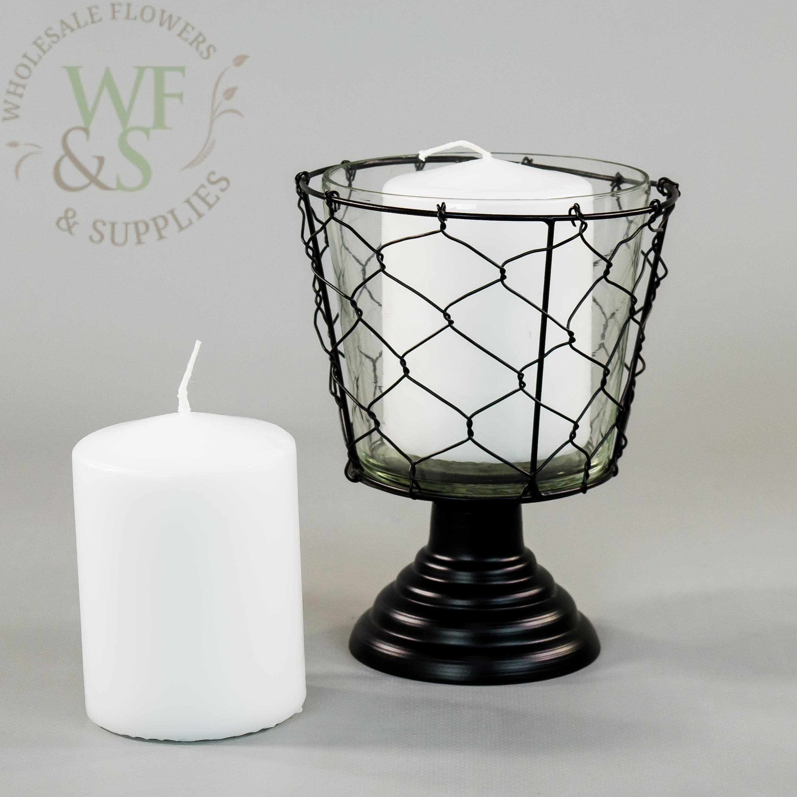 Chicken Wire Candle Holder 6.8"