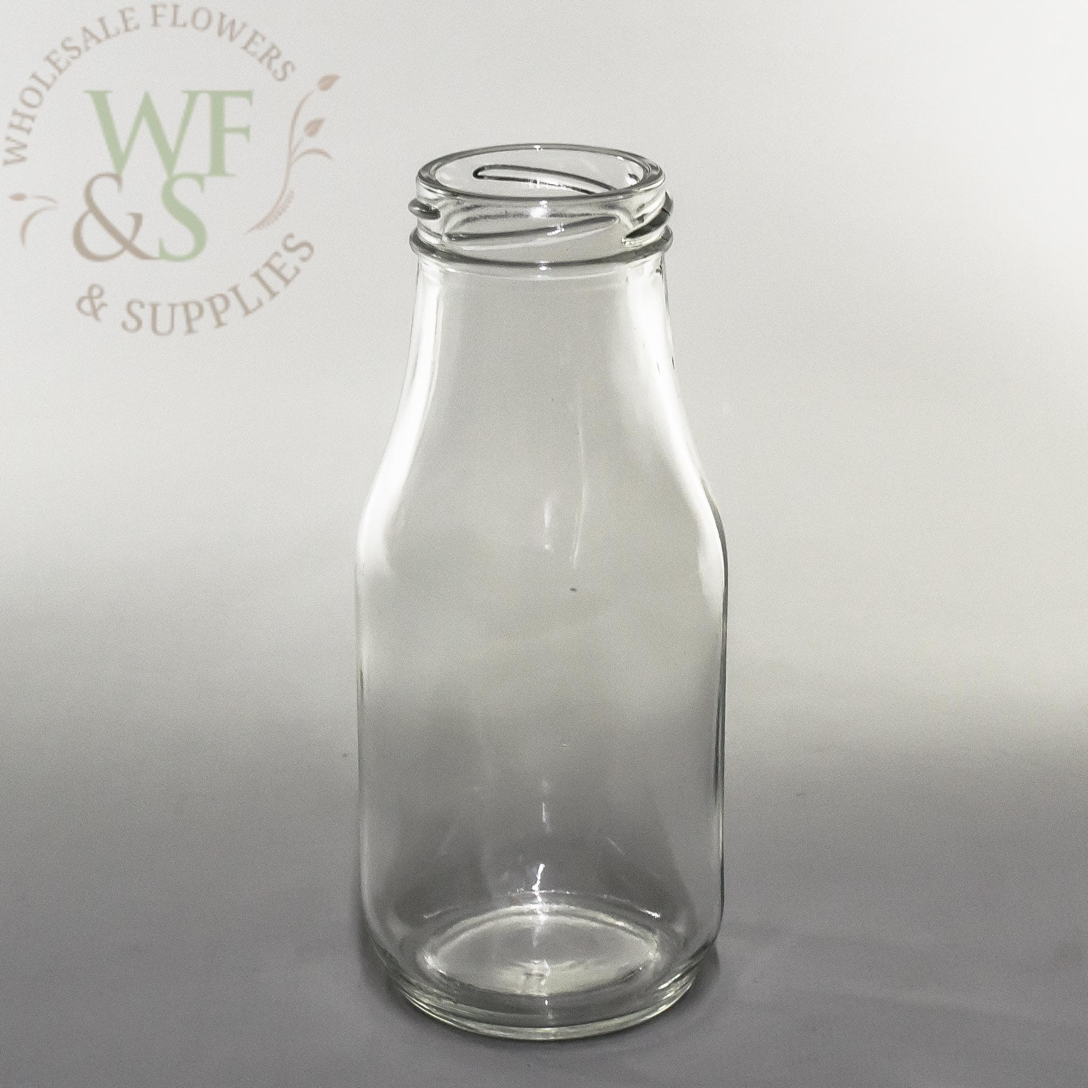 Mini Milk Glass Bottle 6"