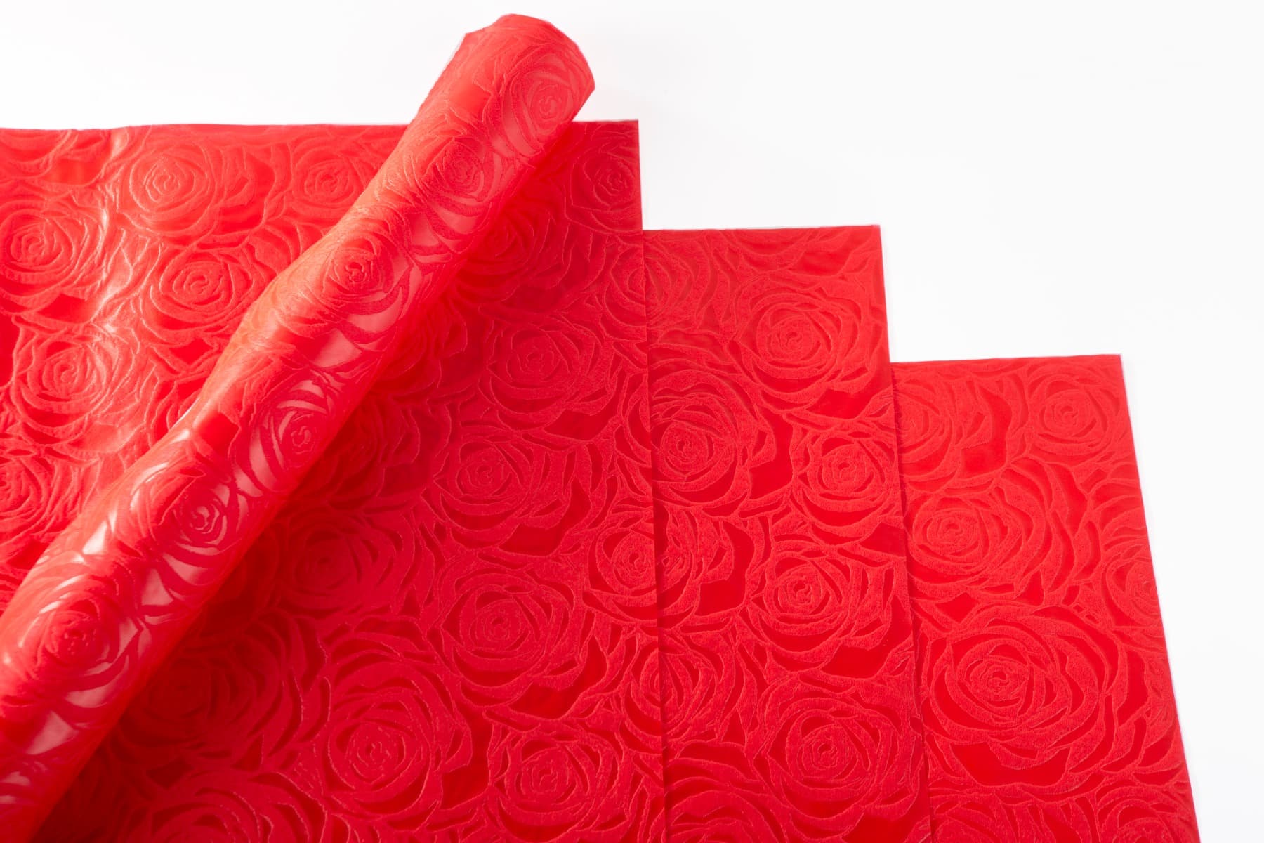 Red 'Pink Blossom' Print Flower Wrap