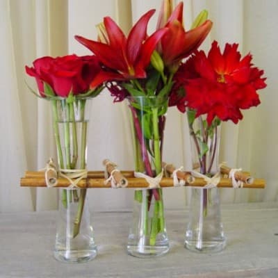 Trio In Red Arrangement