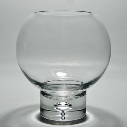 Glass Bubble Bowl Vase with Base