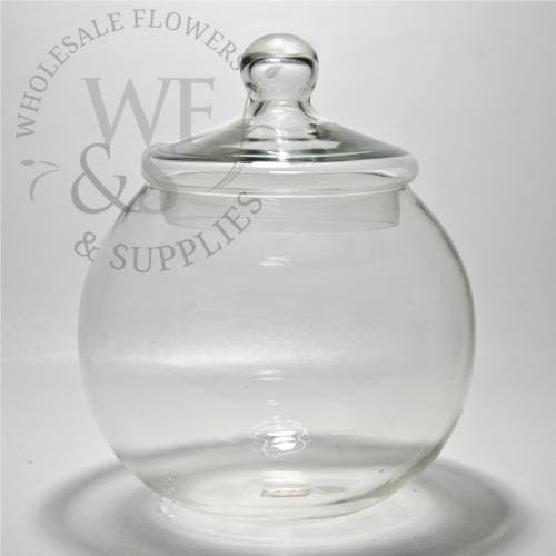Glass Bubble Bowl with Lid