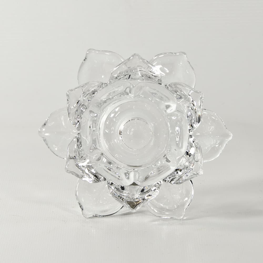 Glass Flower Candle Holder