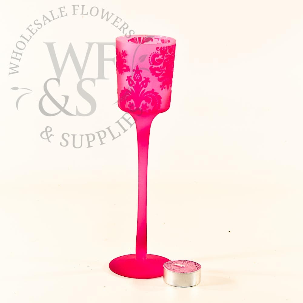 Glass velvet candle holder