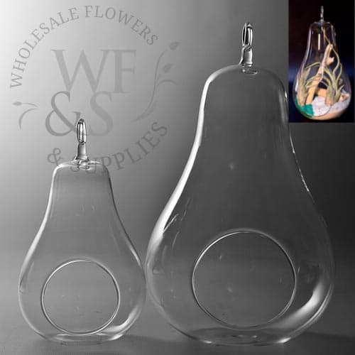 Hanging Glass Pear Vase DISC