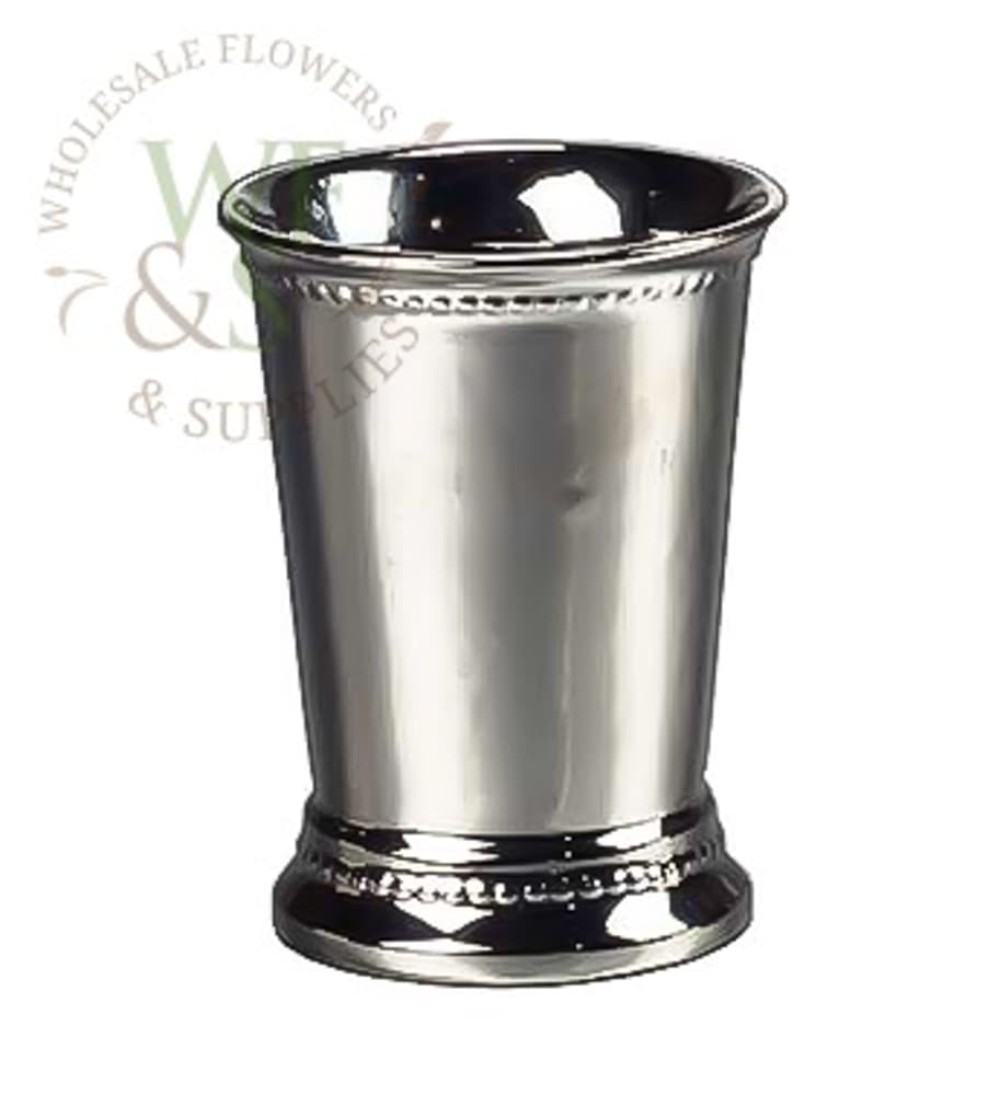 Mint Julep Cup Silver Ceramic 4.5" Tall DISC by Vendor