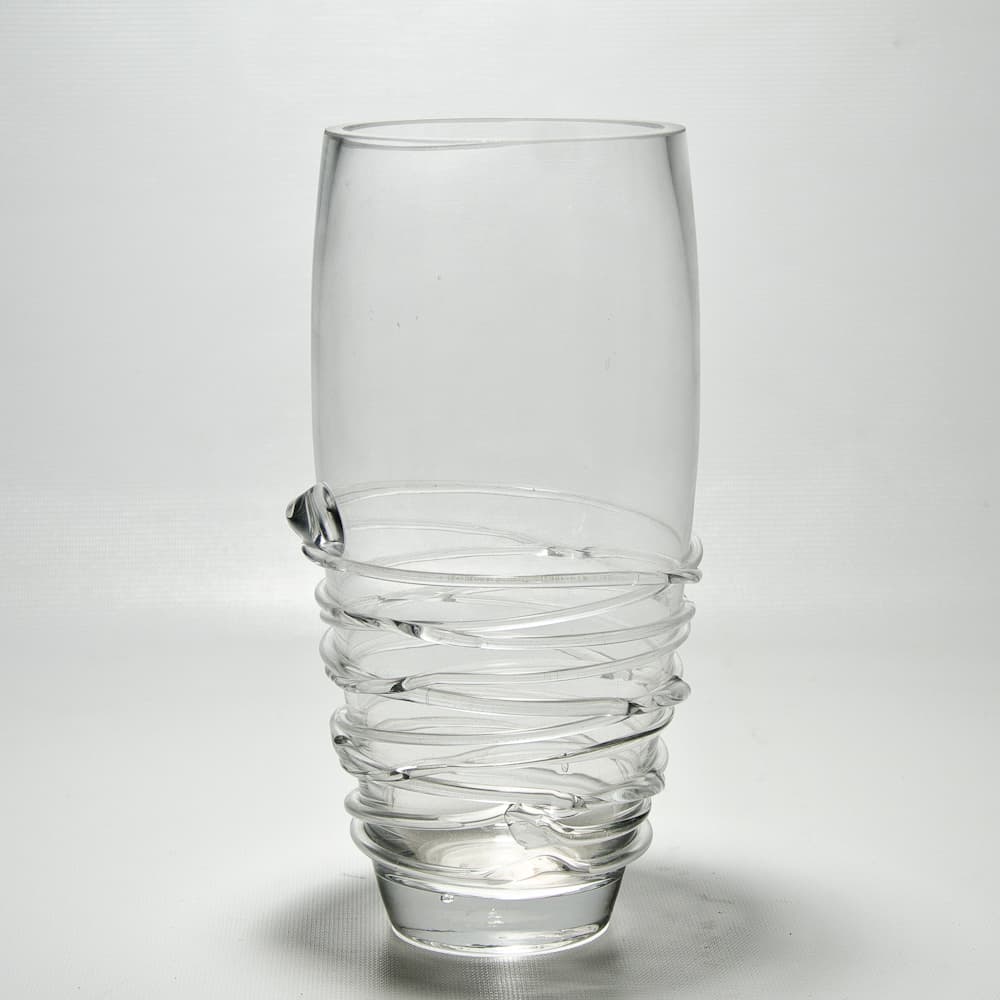 Laced Glass Cylinder Vase