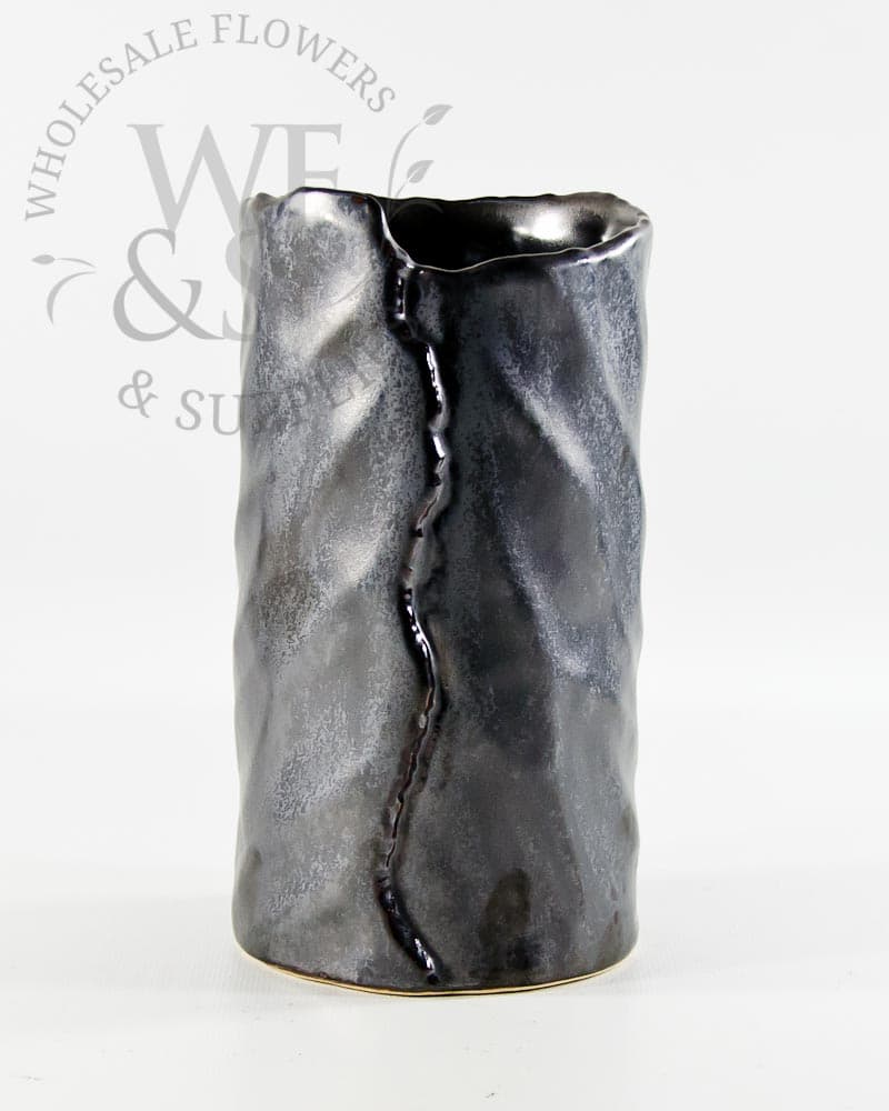 Leaf Wrap Decor Ceramic Cylinder Vase