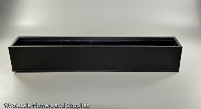 Long Black Metal Planter