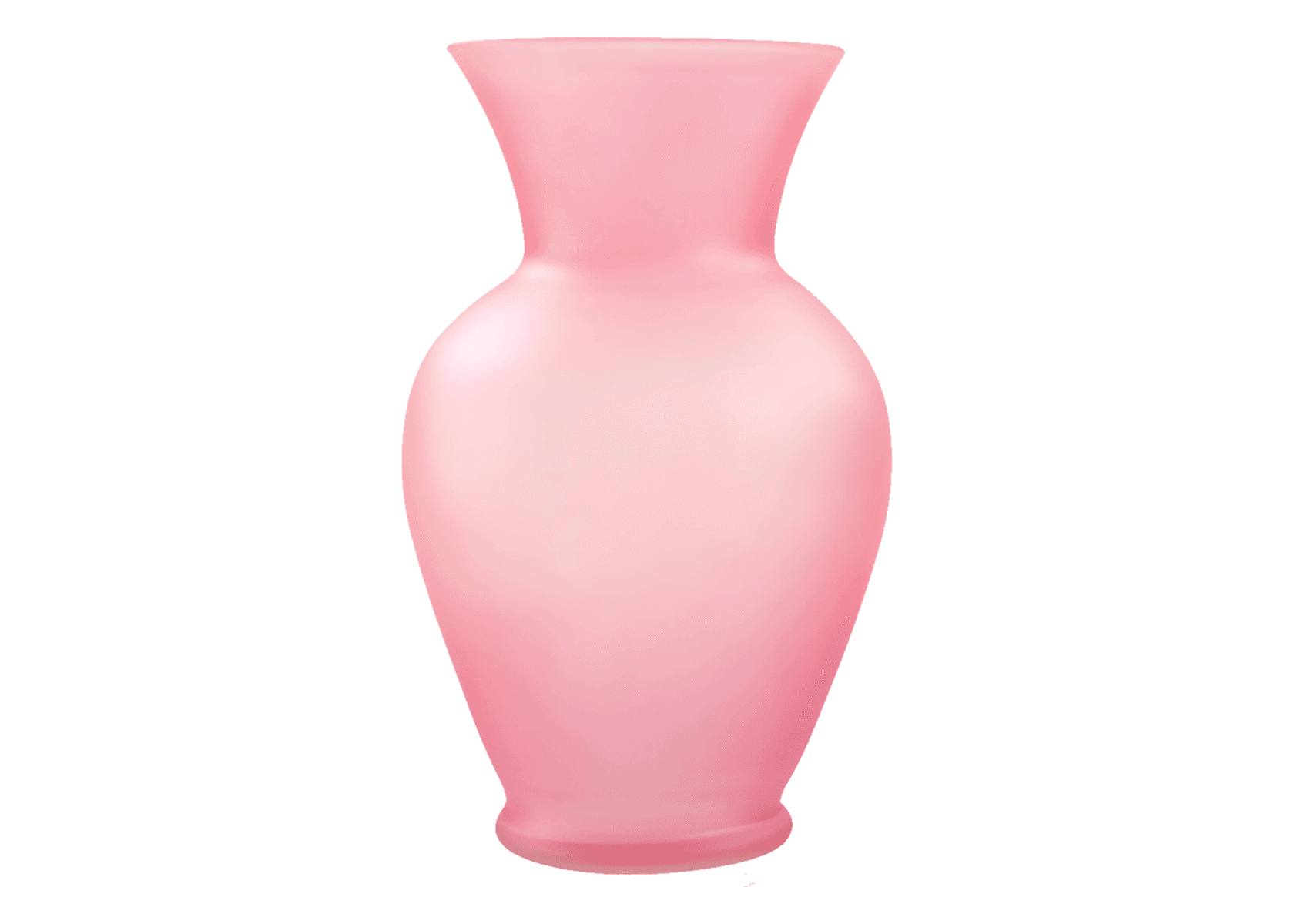 9" Frosted Blush Pink Classic Glass  Urn
