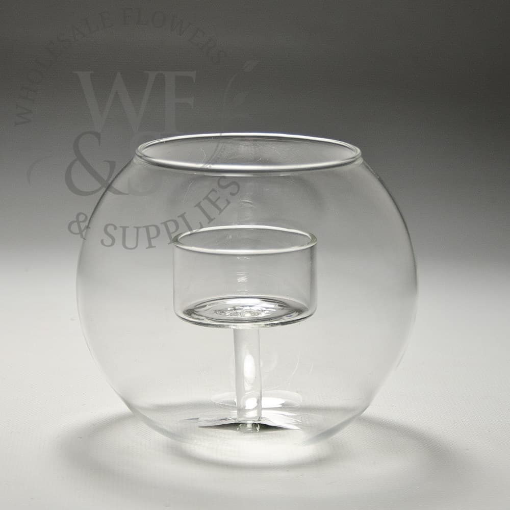 Medium Glass Sphere Votive Candle Holder 