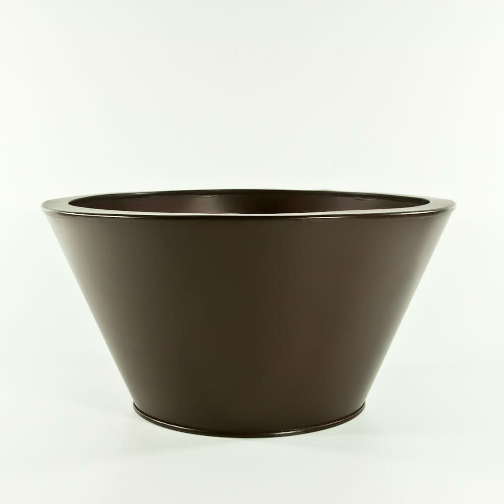 Metal Tapered Cylinder Planter Black