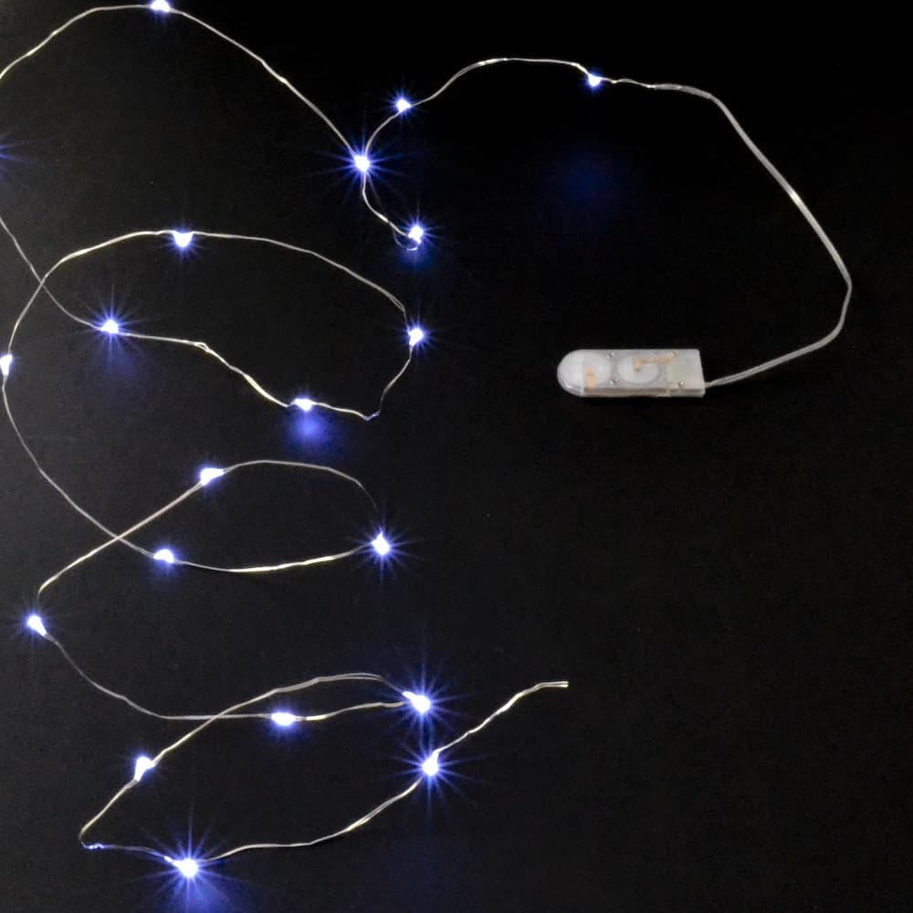 20 LED Mini String Lights  Cool White - 3 Pack 