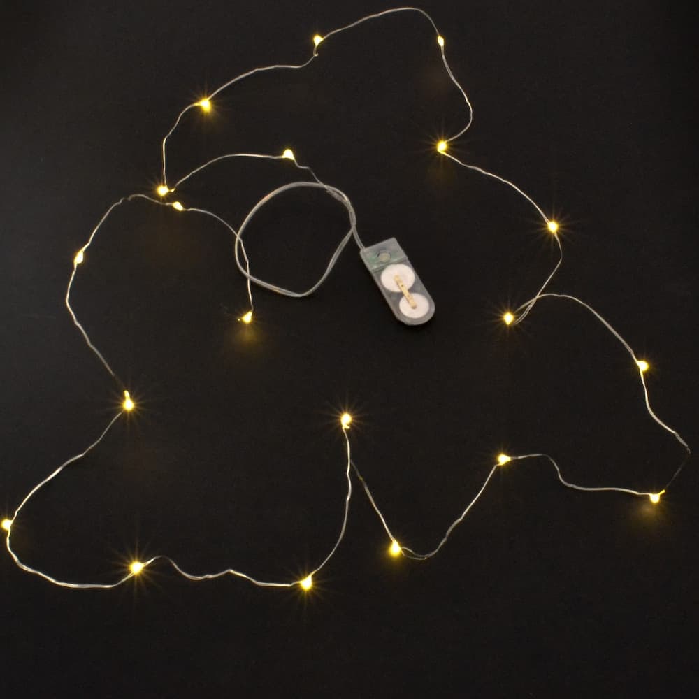 20 LED Mini String Lights  Warm White - 3 pack