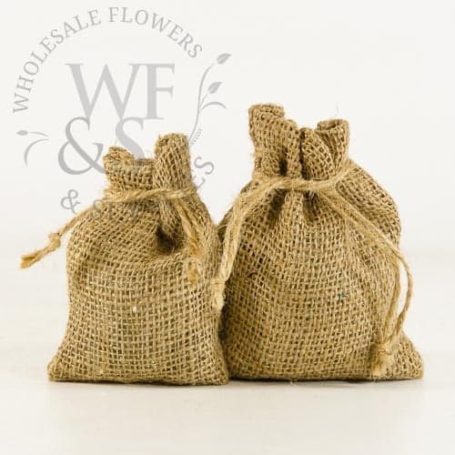 Natural Burlap Pouches 6-Pack Medium 4"x5"