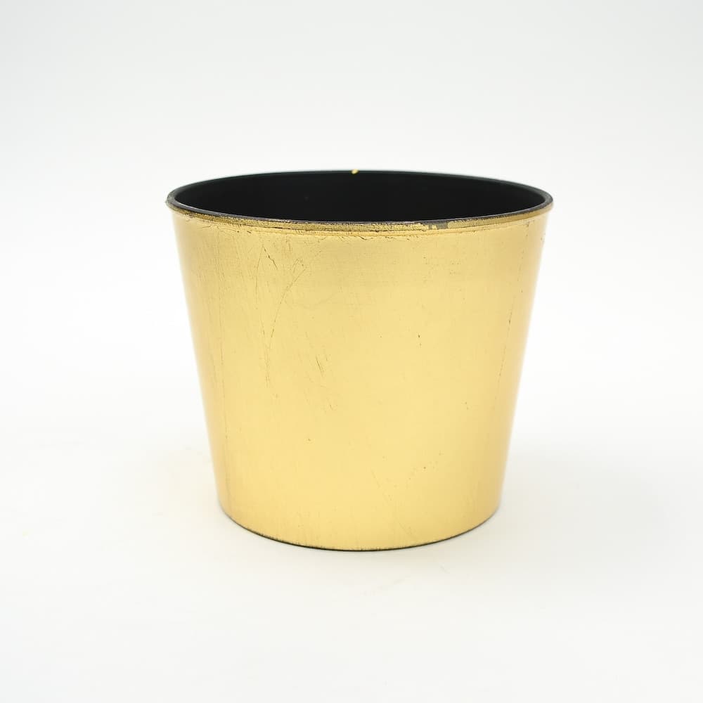 6" Gold Recycled Plastic Pot