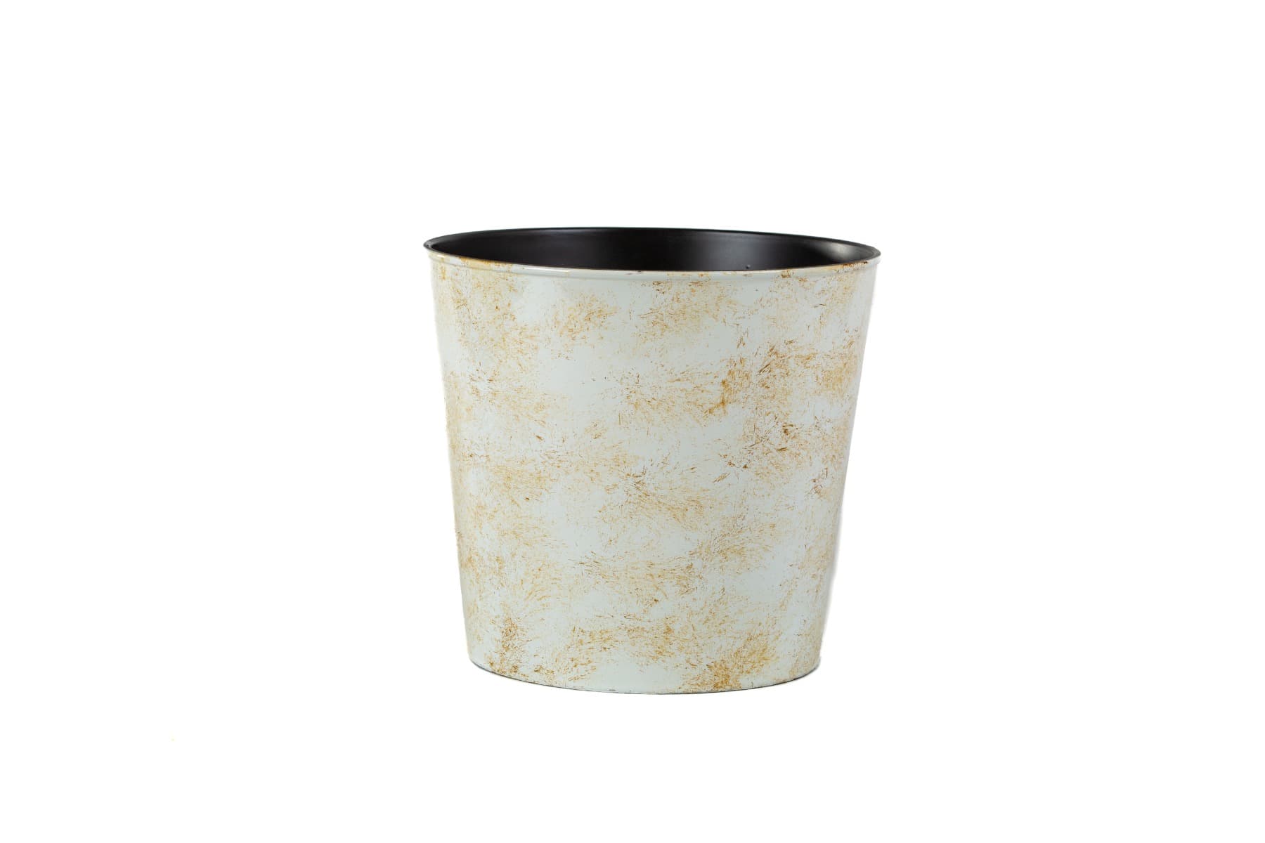 8" Cream Recycled Plastic Pot
