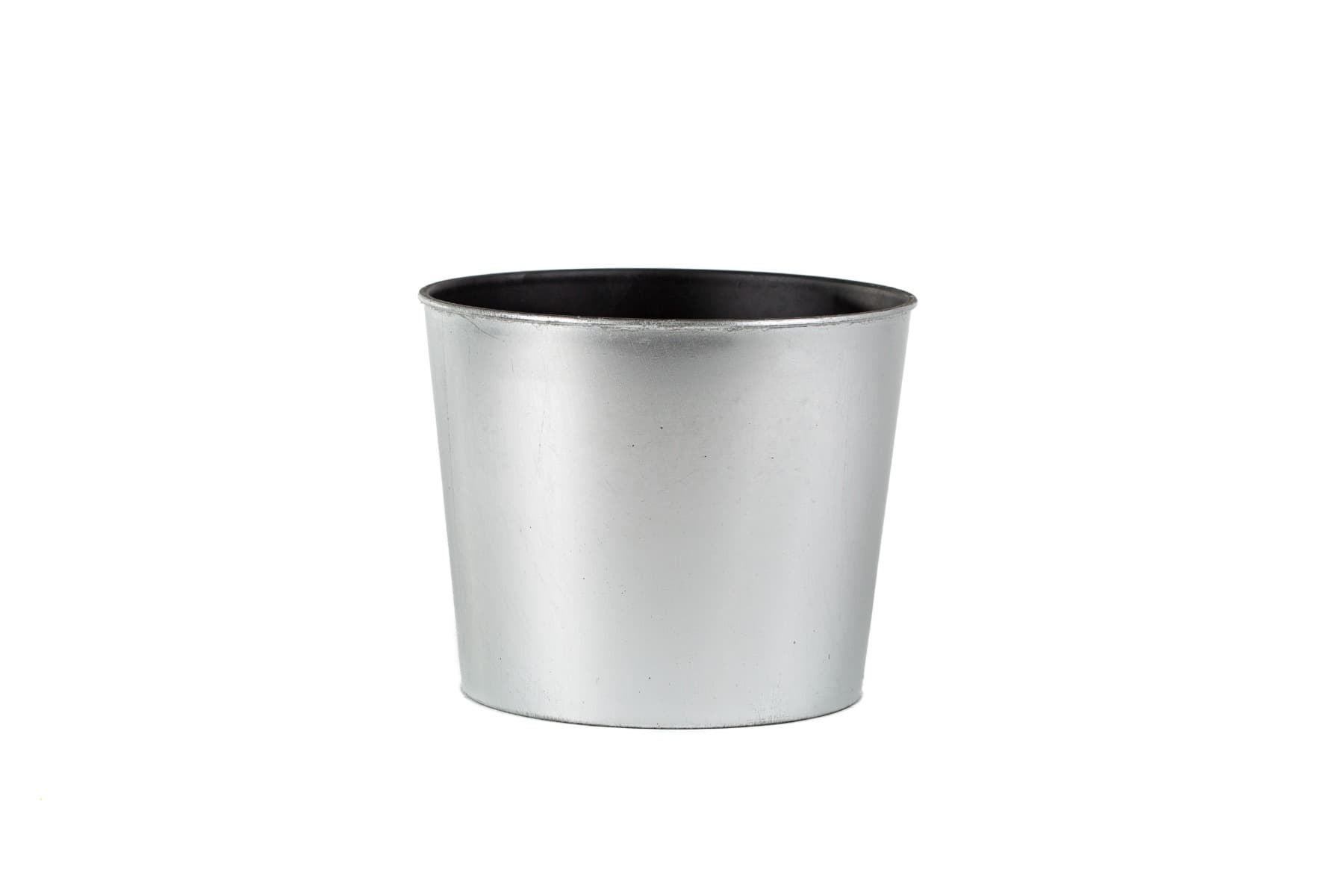 5.5" Silver Round Plastic pot