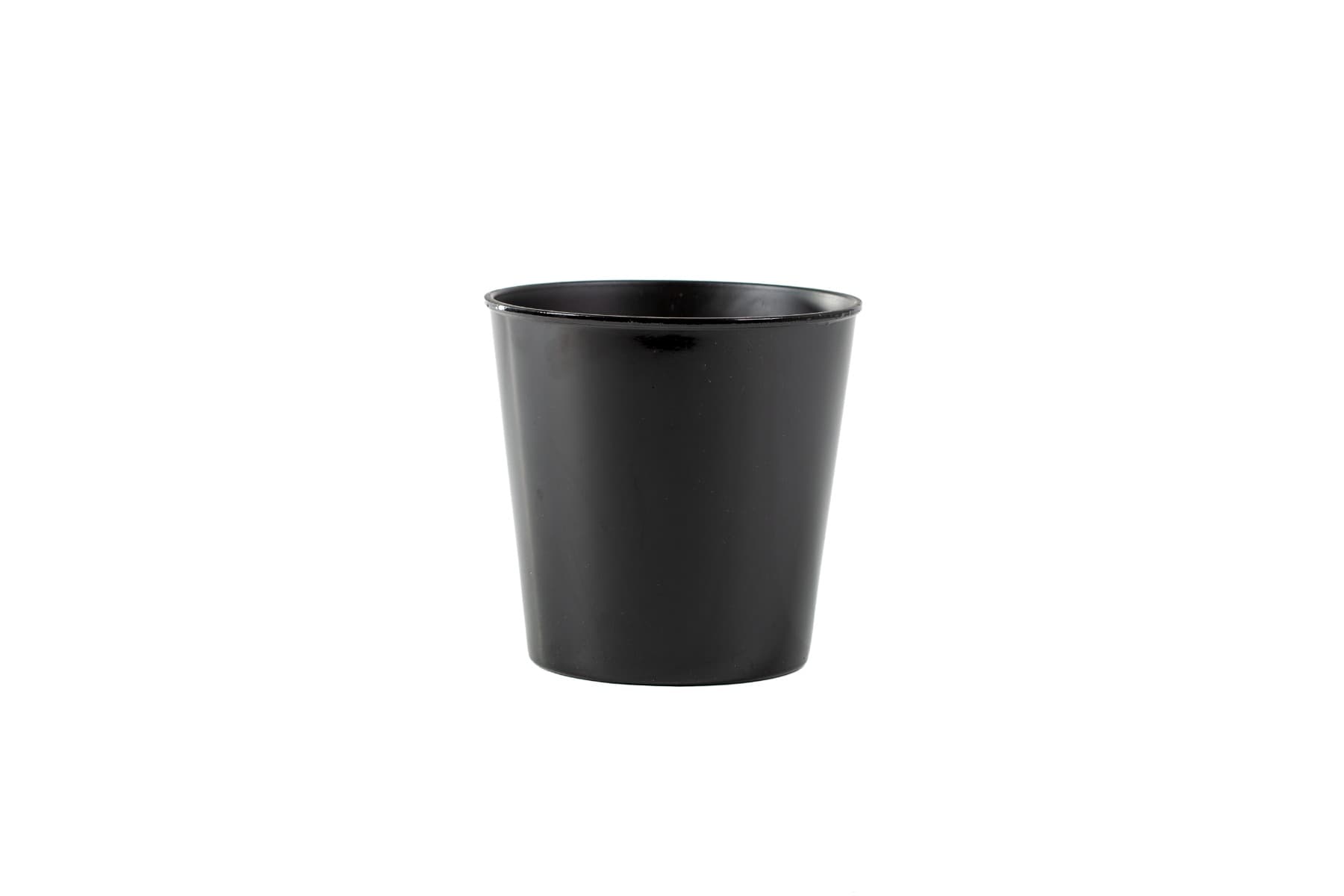 5" Black Round Plastic Pot