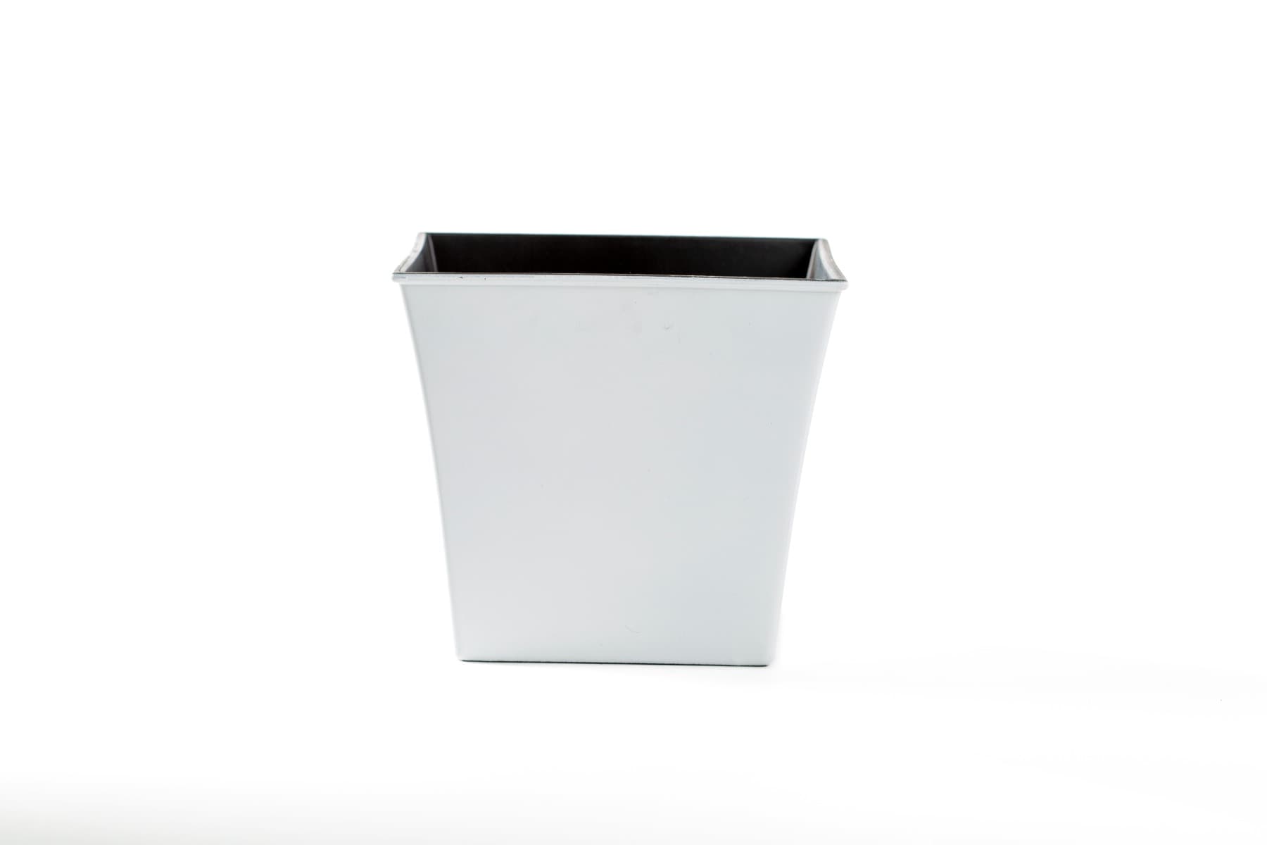 6.5" White Tapered Square Plastic Pot