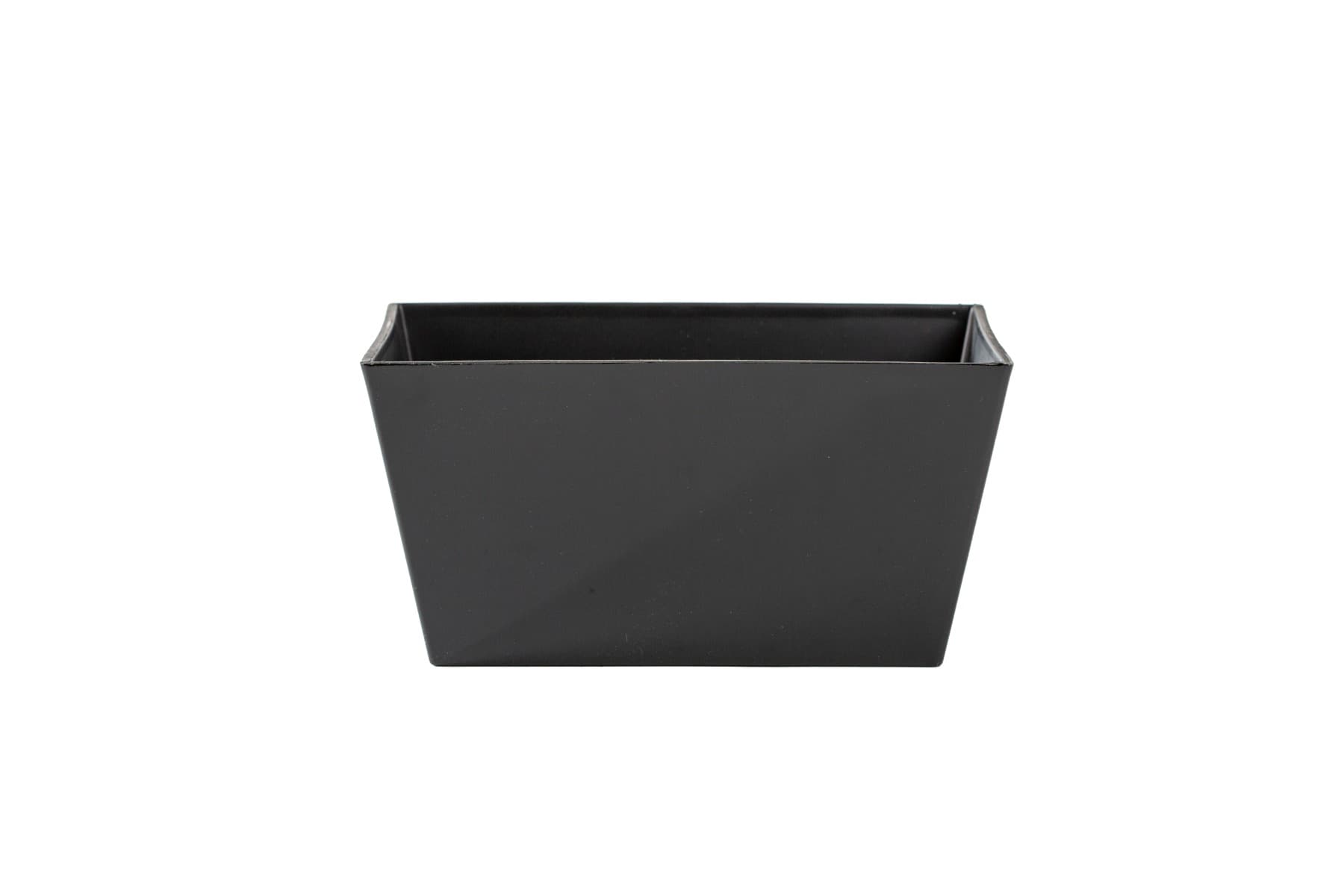 8" Black Tapered Rectangle Plastic Pot