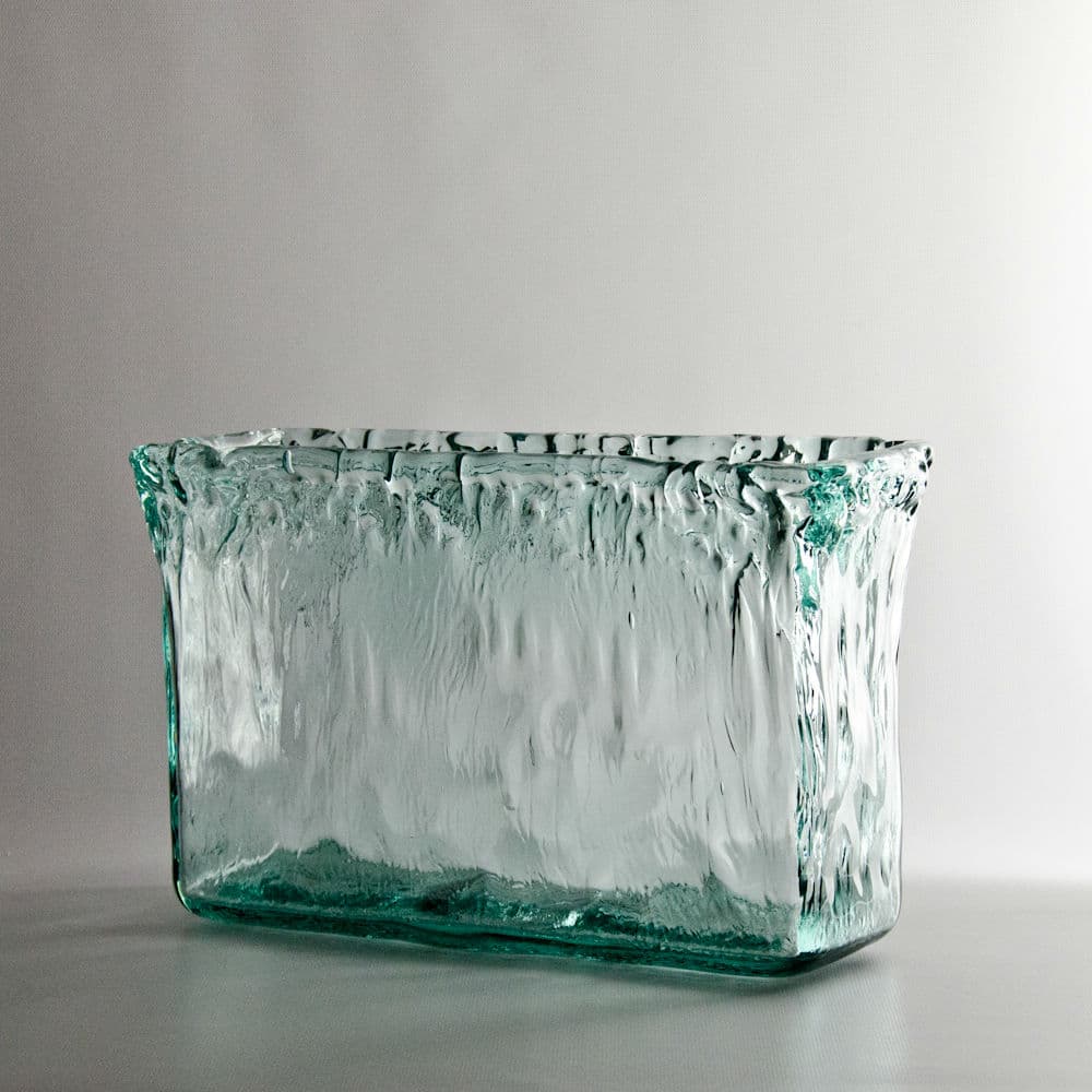 Recycled Glass Rectangle Vase
