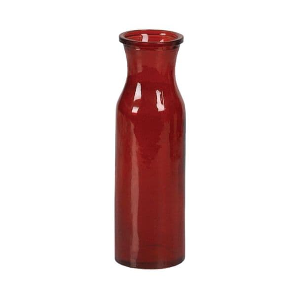 7 5/8th Red Bud Glass Vase