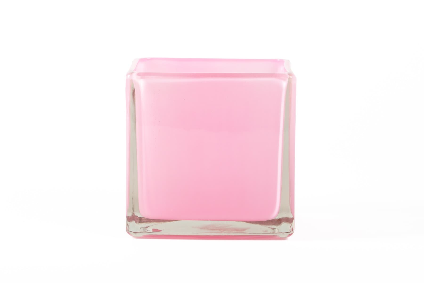 5" Lipstick Pink Cube Vase