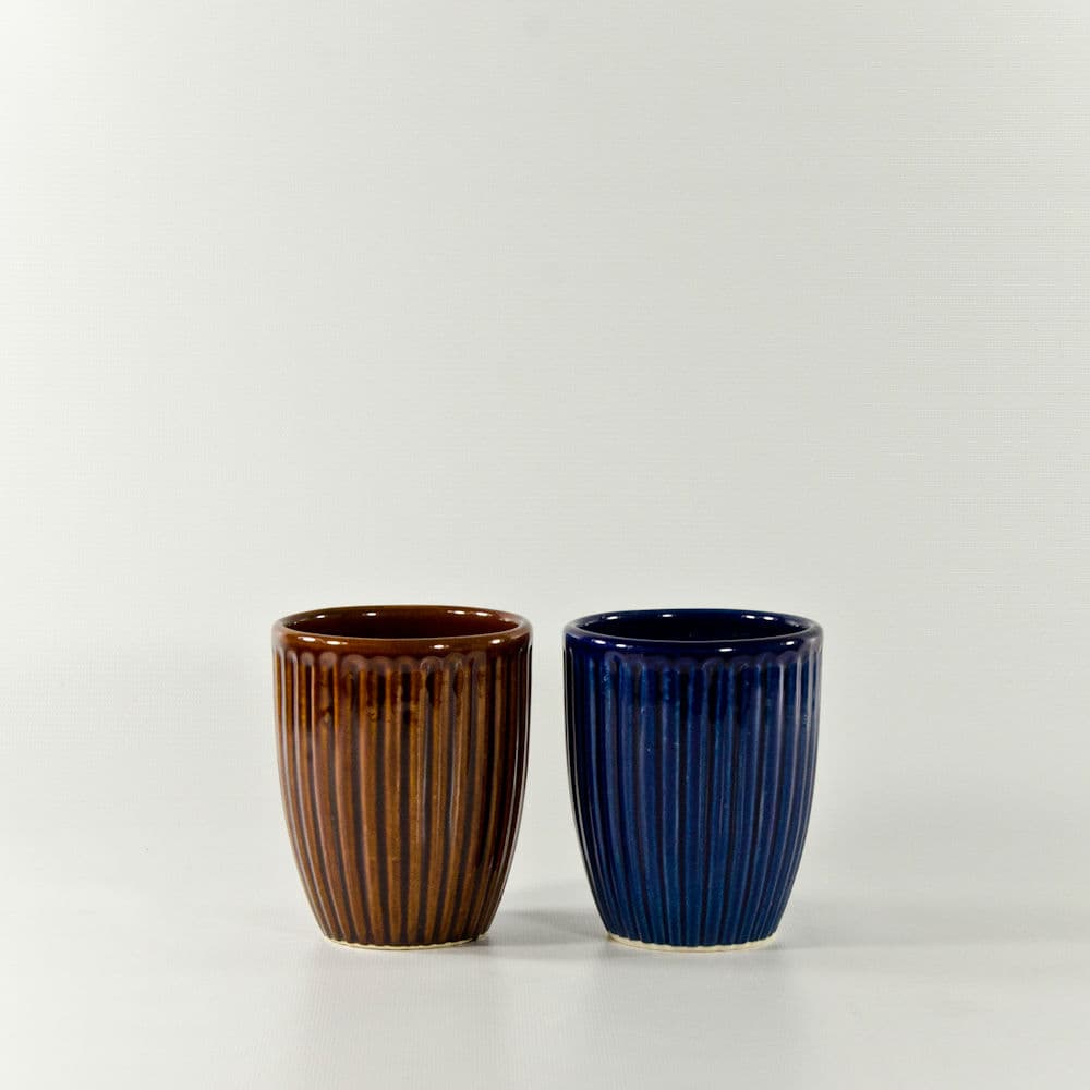 Ribbed Ceramic Mug Vase  DISC