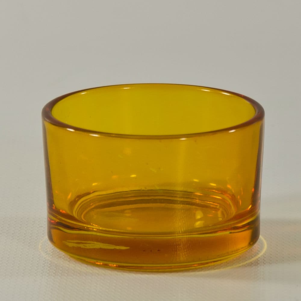 Round Amber Tealight Holder Disc