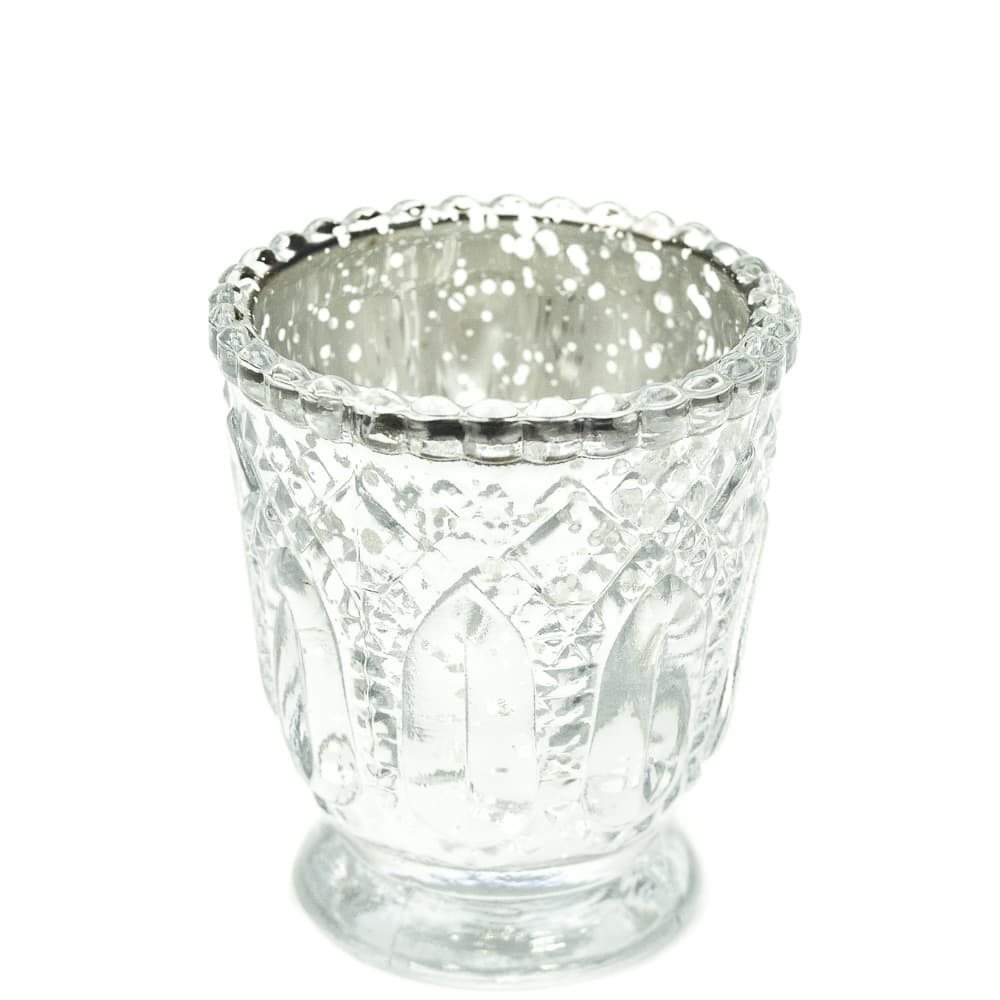 Silver Mercury Glass Votive holder