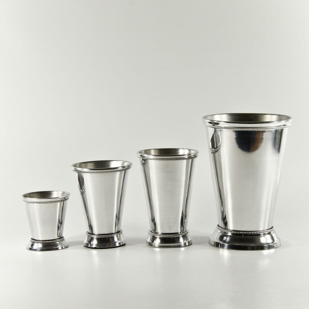 Silver Aluminum Mint Julep Cups 7.5x5.25