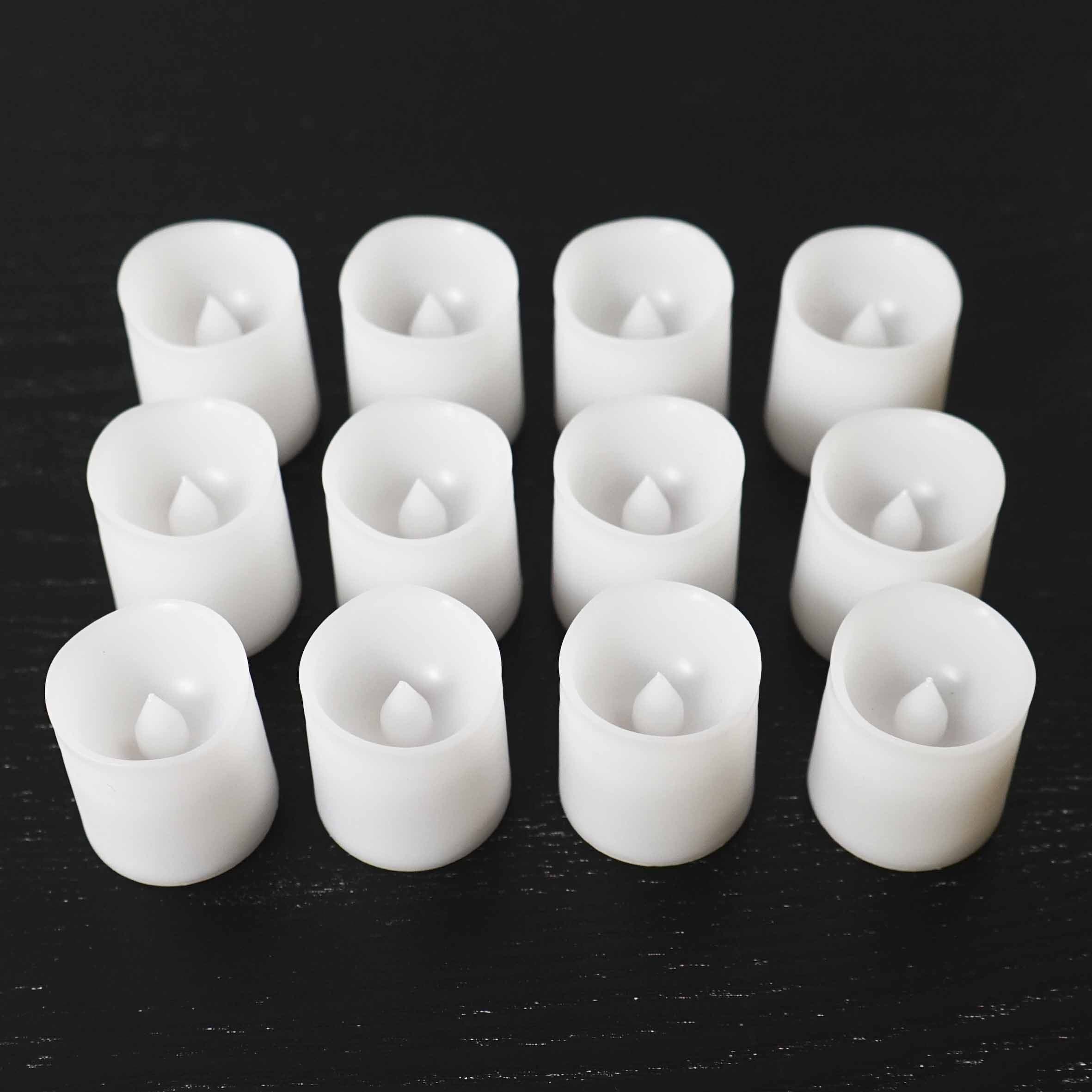12 Pack Flame Less Flickering LED Votive Candles - Warm White