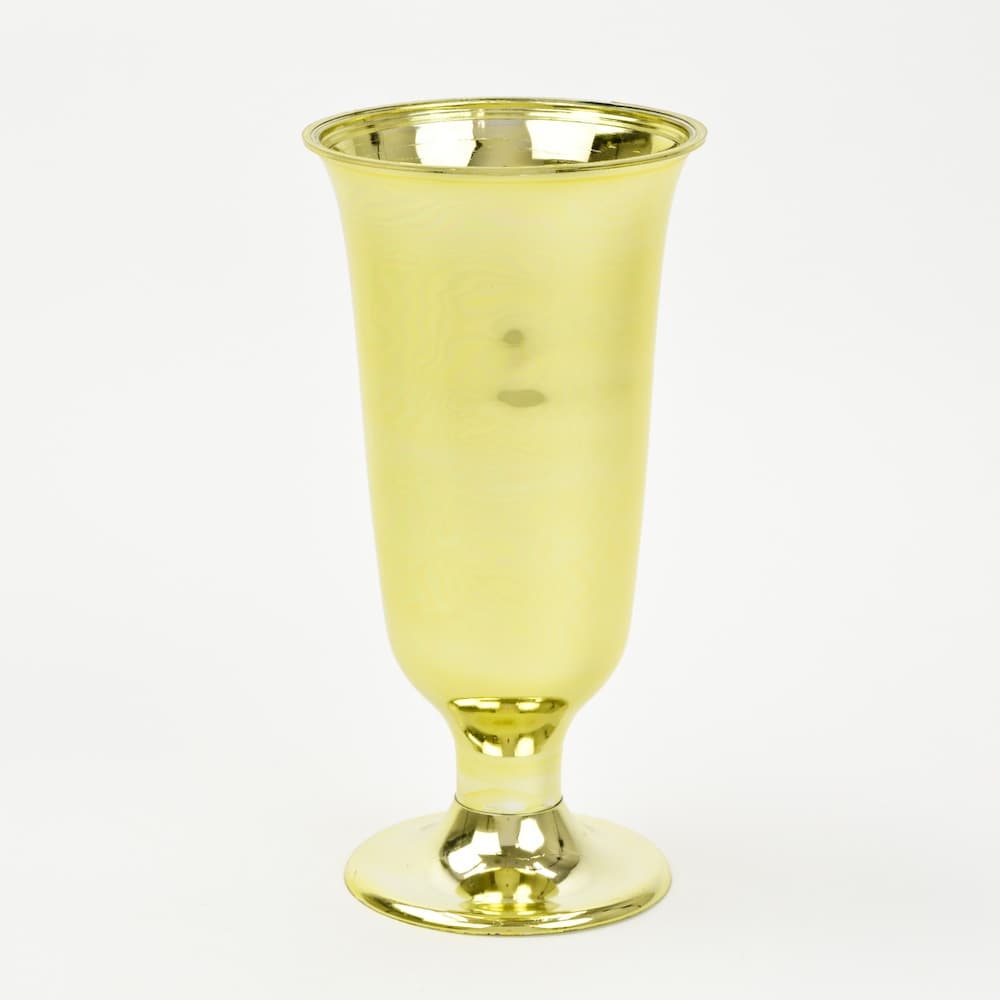 8 inch Gold Plastic Chalice Centerpiece Vase 