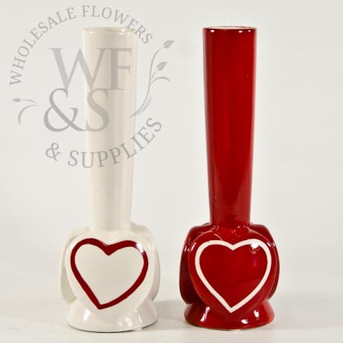 Valentine Hearts Ceramic Vase DISC