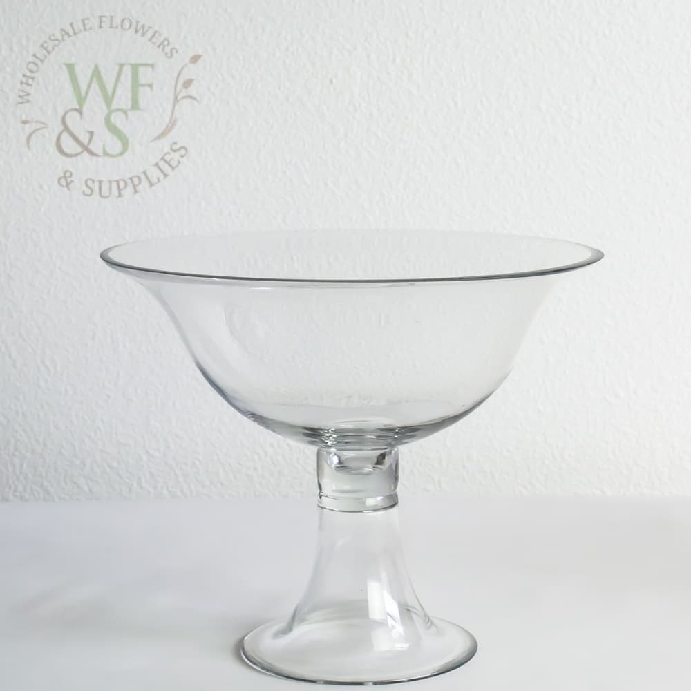 Tall Footed Glass Bowl 10 .8 " 