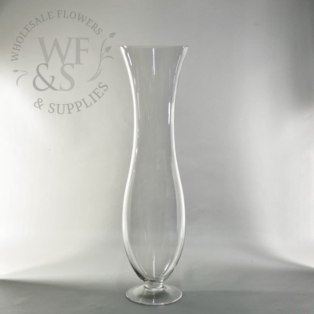20" Tall Glass Trumpet Vase