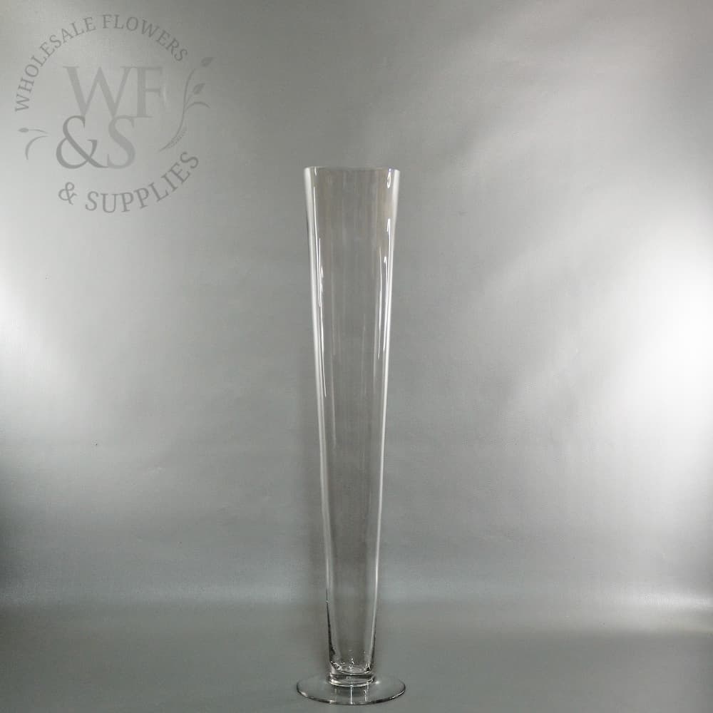 Clear Glass Pilsner Vase 24 "