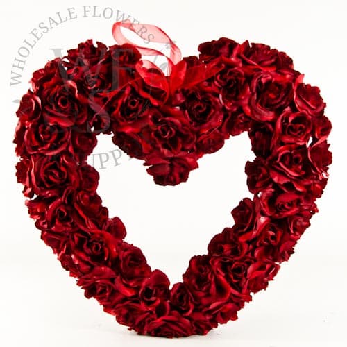 15" Rose Heart Wreath