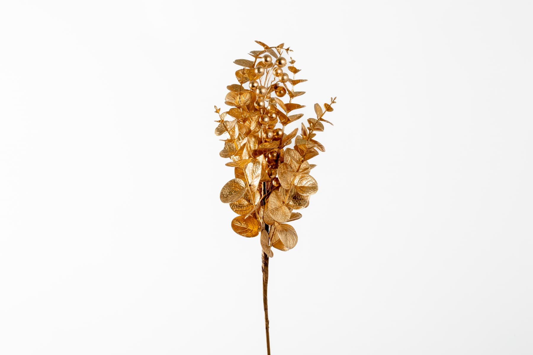 20" Gold Silver Dollar Eucalyptus Spray